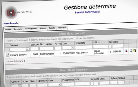 gestione determine